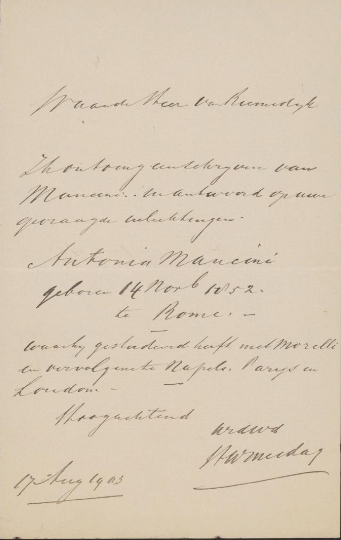 Biographical Note via Mesdag